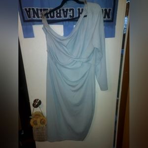 Sexy Baby Blue Plus Size Dress